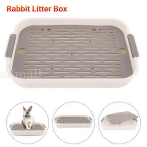 Pet Rat Rabbit Small Toilet Square Potty Trainer Corner Litter Bedding Box Pan - Picture 1 of 10