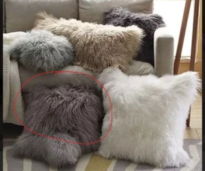 Nuevo con etiquetas DOS Fundas de Almohada West Elm Cordero Mongol LUMBAR 12 x 16 NUEVO SIN ETIQUETAS PUCE - Imagen 1 de 11