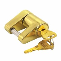 Trailer Hitch Lock Coupler Locking Pin Tongue Locks Best for Tow Boat RV Truck Car Coupling Lockable Anti Theft Towing Cover Security Receiver Accessories Universal Latch and Clip Travel Kit