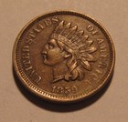 1859 Indian Head Cent Penny - Extra Fine to Au Condition - 46Su-2