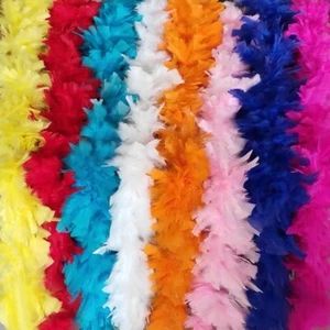 Boa di Piume grosso piume grandi lunghezza 1,85 mt colori a scelta FEATHER - Picture 1 of 13