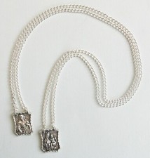 Silver Plated, Italian Scapular of Our Lady of Mount Carmel 