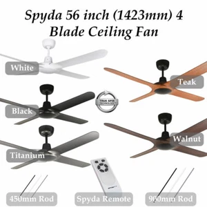 Ventair Spyda 56 inch - 1423mm 4 Blade Indoor or Outdoor Ceiling Fan - Picture 1 of 8