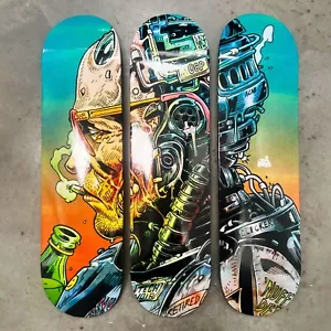 Robocop Retired Cybernosferatu Skate Deck Wall Art ED209 Omni Consumer Products - Picture 1 of 3