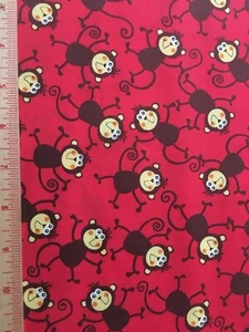 Monkeys at The Zoo Cotton Fabric Henry Glass & Co Sold by the Yard - Picture 1 of 1