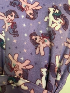 2012 ~ My Little Pony ~Purple Bathrobe Robe Size 10 Tie Waist OLDER STYLE PONIES - Picture 1 of 6