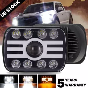 7x6" 5x7" inch LED Headlight /w DRL Turn Signal Lamp for Nissan Pickup Truck - Foto 1 di 12