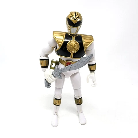 Mighty Morphin Power Rangers Bandai 1993 White Ranger Sword Chest Plate 8 Inch Cover