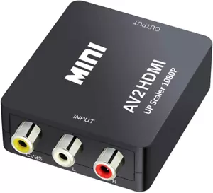 Adattatore Convertitore Da RCA a HDMI, Supporta PAL/NTSC Con Cavo USB, PS2 Xbox - Foto 1 di 7