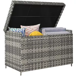230 Gallon XXL Deck Box All-Weather Wicker Outdoor Storage Box for Patio Garden - Picture 1 of 9