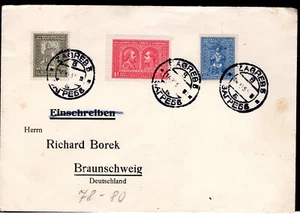 YUGOSLAVIA: PORTADA 1929, DE ZAGREB A BRAUNSCHWEIG, ALEMANIA. FRNKD Mi 222/24 - Imagen 1 de 1