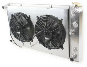 3-Row Radiator&Fan 28"x17"Core Fit Buick Riviera Skylark 1967 1968 1969 70 71 72 - Picture 1 of 12