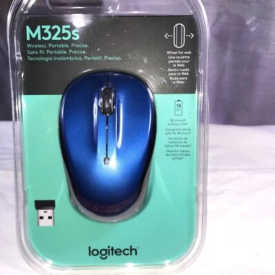 Logitech - M325s Wireless Optical Ambidextrous Mouse - Blue - Image 1 of 4