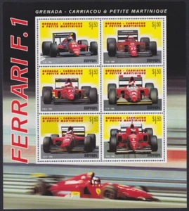 F-EX54104 GRENADA CARRIACOU MNH 2001 BLECH FERRARI F1 RENNWAGEN. - Bild 1 von 2