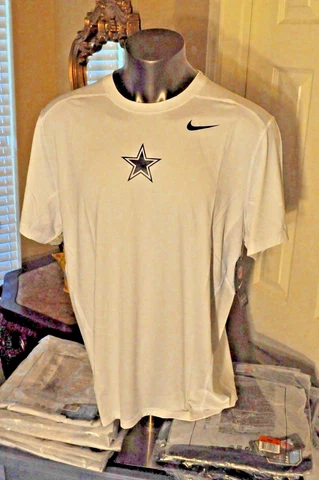Dallas Cowboys star NFL Nike Hypercool White or NVY Fitted Shirt Men's Sizes NWT Cover