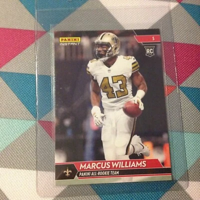 Marcus Williams #22 Saints 1 of 300 Made 2017 Panini Instant All-Rookie Team RC - Image 1 of 2