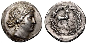 *AET* KYME (Aeolis) AR Tetradrachm. EF. Magistrate Metrophanes. Amazon Kyme. - Picture 1 of 1