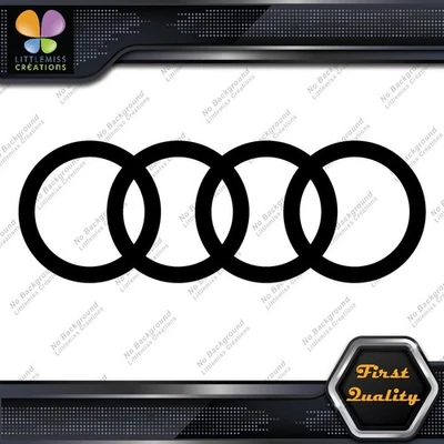Compatible Audi Rings Circles Only JDM Tuning Racing Cars Vinyl Decals Stickers Foto 1 de 4