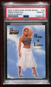 2003 Fleer WWE Divine Divas Trish Stratus Hugs & Kisses #10 PSA 10 POP 3 - Picture 1 of 3