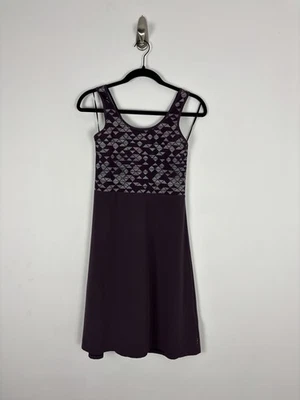 Vestido Smartwool Willow Lake Cross Talla Pequeña Mujer Púrpura Geométrico Elastizado Foto 1 de 4