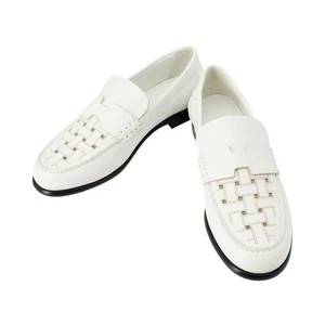 HERMES Mocassins Loafers Kennedy Size 36H Leather White - Picture 1 of 15