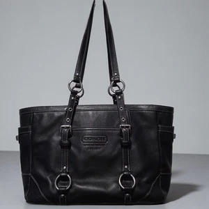 Coach Gallery East West Tasche schwarz Premium Leder Handtasche Schultertasche F12343 - Bild 1 von 14
