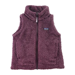 Patagonia Vest Plum Los Gatos Fleece Zip Up Hiking Girls Size XS 5-6 - Picture 1 of 3
