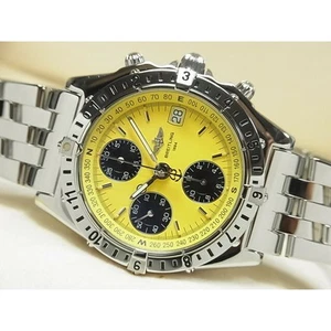 BREITLING UHR CHRONOMAT LONGITUDE GELB A20048 CHRONOGRAPH AUTOMATIK SS HERREN - Bild 1 von 19