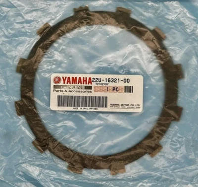 Placa de atrito de embreagem 1981-2009 Yamaha YZ WR XV XVS V-Star Virago fabricante de equipamento original - Imagem 1 de 4