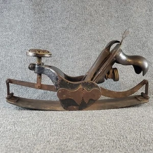 Vintage Curved Compass Plane With Stanley Sweetheart Iron - Picture 1 of 24