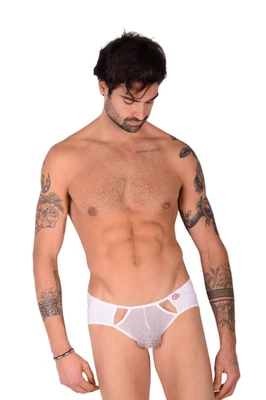 GRANDE Calzoncillo Pikante Aston Nylon Slips Sexy Blanco 8711 2 Foto 1 de 4