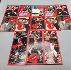 Michael Jordan lot vintage valentines Cards 1980 - 90s Chicago Bulls Unused - Foto 1 di 12
