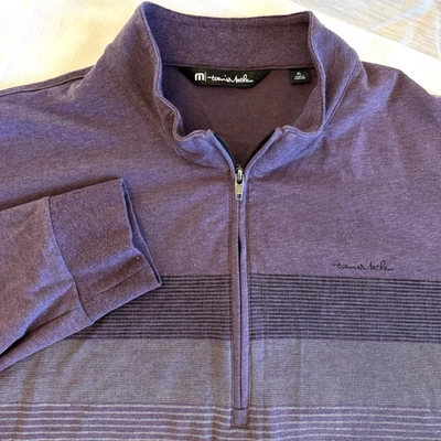 Travis Mathew Pullover Hombres XL Púrpura Cuarto Cremallera Golf Atlético Manga Larga Camisa Foto 1 de 4