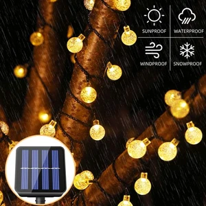 21ft 30 LED Solar String Ball Lights for Garden, Yard, Landscape,Christmas Party - Picture 1 of 12
