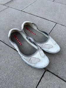 Vintage 90s Prada Ballet Flats Slip on 3f3362 Size 36 - Picture 1 of 21