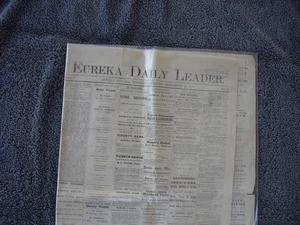 Eureka Daily Leader 24. September 1878 Zeitung - Bild 1 von 4