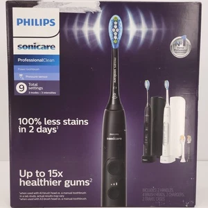 Philips Sonicare Professional Clean Electric Toothbrush HX7513/70 Black White - Picture 1 of 14