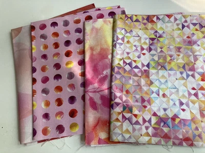 Gradients 2 by Moda Pink Geometric Quilting Fabric, 3 Fat Quarters + 1/2 yd - Image 1 of 3