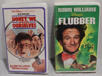 Disney VHS Movies Flubber - Honey, We Shrunk Ourselves Lot of 2 Clamshell 1997  Foto 1 de 4