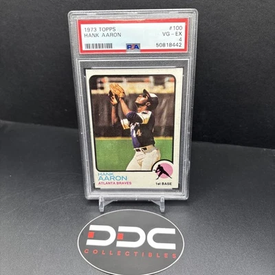 1973 Topps #100 Hank Aaron PSA 4 - Atlanta Braves -*112 Foto 1 de 4