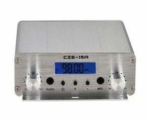 CZE-15A Trasmettitore FM Digitale Smart Stazione Radio 15W + Antenna GP 1/4 Onda Nuovo - Foto 1 di 8