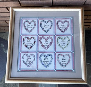 VTG ART - Love Is Patient Love Is Kind: Framed Hanging Art By Charles Humphrey - Picture 1 of 7