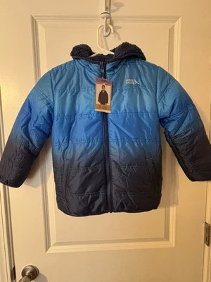 Chaqueta con Capucha Reversible Juvenil EDDIE BAUER NUEVA CON ETIQUETAS Talla XS (5/6), Azul Marino, DWR, Vellón Foto 1 de 4