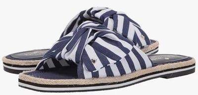 Kate Spade New York Caliana Striped Bow Espadrille Slides Sandals Size 10M NWOT - Image 1 of 4