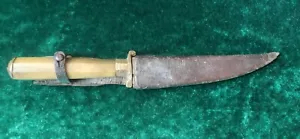 BOSNIAN BALKAN OTTOMAN LATE 19th C KNIFE DAGGER WITH SHEATH - Picture 1 of 11