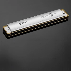 SWAN Custom Name Harmonica 24 Holes Tremolo Harmonica Key of C for Musicians - Picture 1 of 12