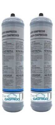 EUROTRE 2 BOMBOLE CARTUCCE AZOTO DA 1 LT. UTILIZZABILE PRESSATURA LAVAGGIO IMPIANTI