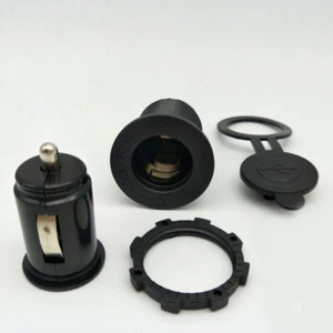 1* Car Cigarette Lighter Socket DC 12V Dual USB Charger Power Adapter Outlet - Bild 1 von 12