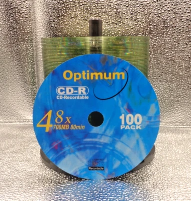 Optimum CD-R Recordable CD 95 pk 48x 700MB 80min Brand New (open 100 pk -5 used) - Image 1 of 4