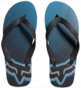 Fox Racing Hommes Platinium Tongs Blanc Bleu Noir Plage Sandales Neuf - Foto 1 di 3